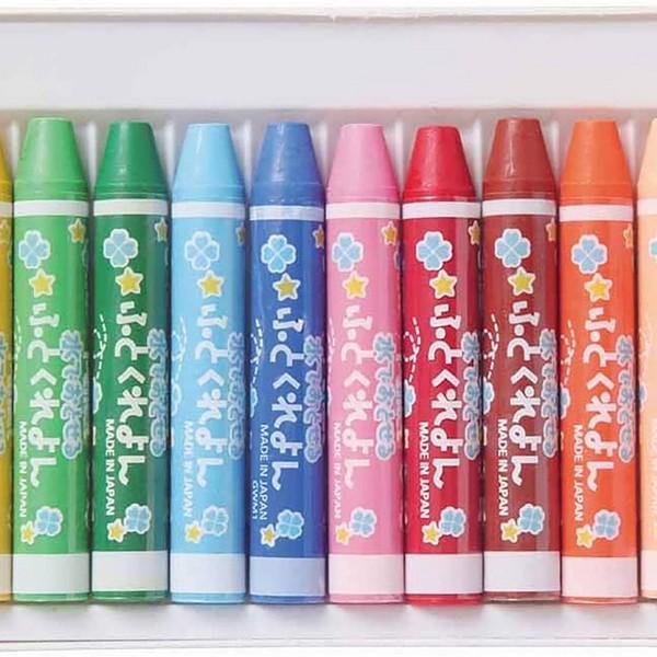 ぺんてる（Pentel） クレヨン 水でおとせるふとくれよん 12色 太