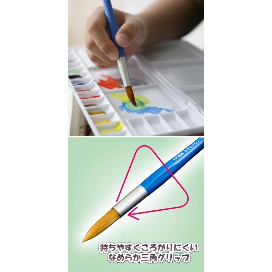 サクラクレパス 画筆 ネオセブロン 平筆 18号 NF18 水彩 画材 絵筆
