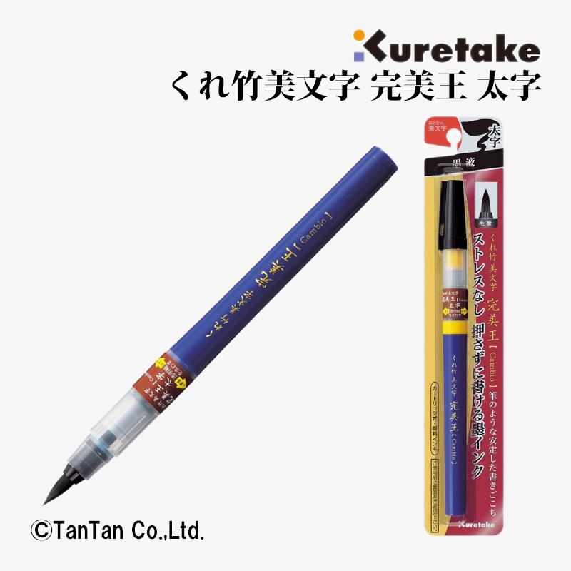 呉竹 筆ペン 完美王 太字 墨液 カートリッジ式 X100-10S G 2402 C