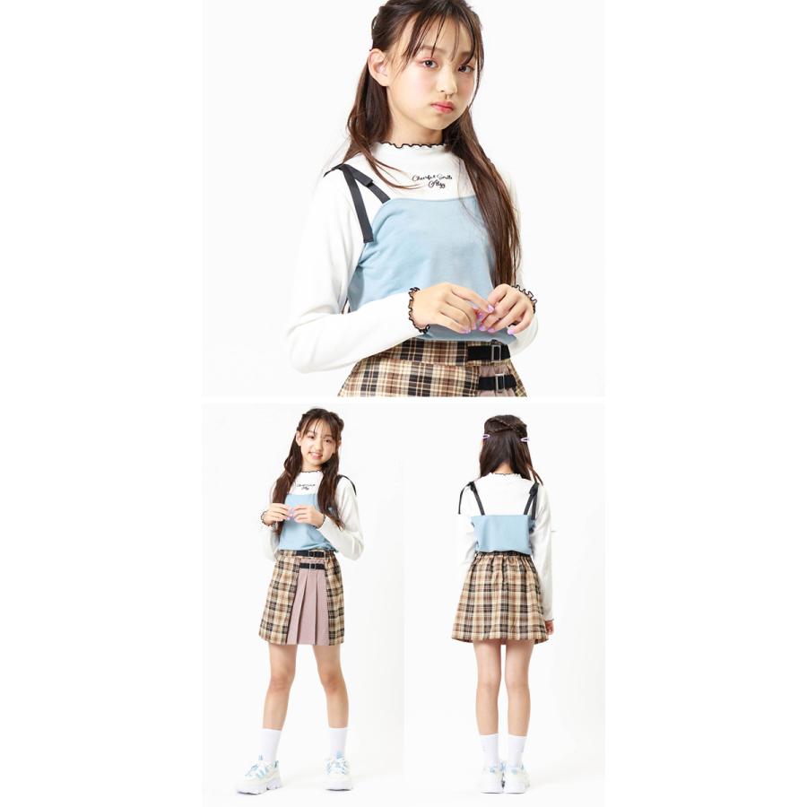 40％OFFセール 長袖Tシャツ キャミソール ドッキング長袖Tシャツ 肩りぼん 子供服 ALGY アルジー 女の子 120 キッズ K 2303 45｜kidstantan｜03