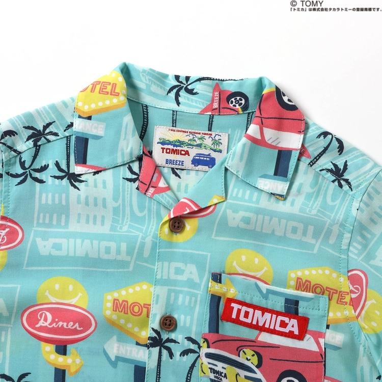 BREEZE（ブリーズ） トミカ コラボ アロハシャツ 半袖 シャツ TOMICA