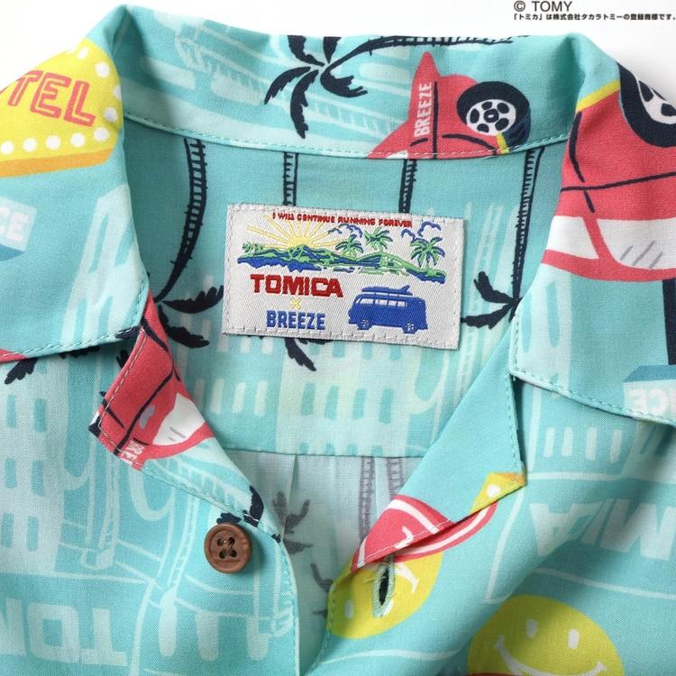 BREEZE（ブリーズ） トミカ コラボ アロハシャツ 半袖 シャツ TOMICA
