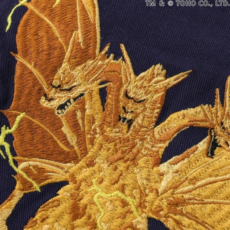 BREEZE（ブリーズ） ゴジラ GODZILLA ボーリングシャツ 刺しゅう 半袖
