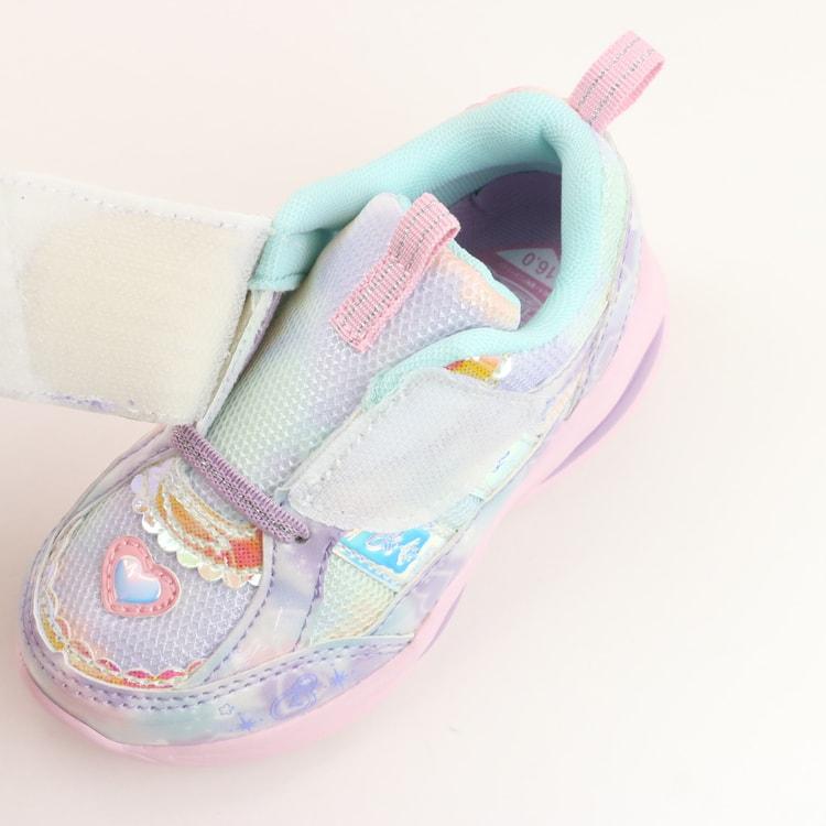 名探偵プリキュア！ 光る靴 スニーカー 女の子 キャラクター キッズ 振動で光る 15-19cm G 新作 2601 68 | コマリヨー | 14