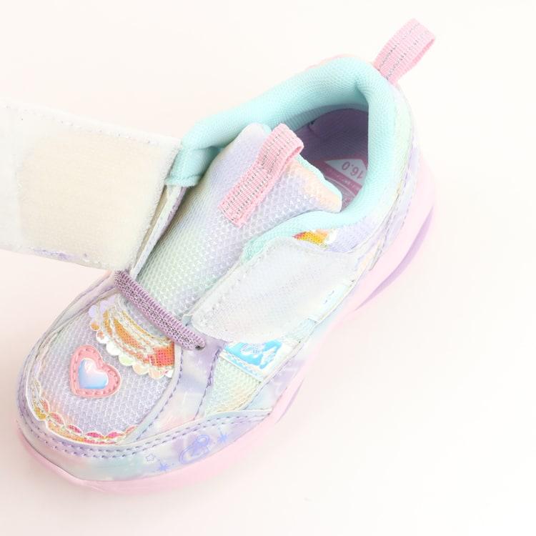 名探偵プリキュア！ 光る靴 スニーカー 女の子 キャラクター キッズ 振動で光る 15-19cm G 新作 2601 68 | コマリヨー | 16