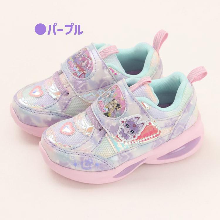 名探偵プリキュア！ 光る靴 スニーカー 女の子 キャラクター キッズ 振動で光る 15-19cm G 新作 2601 68 | コマリヨー | 09