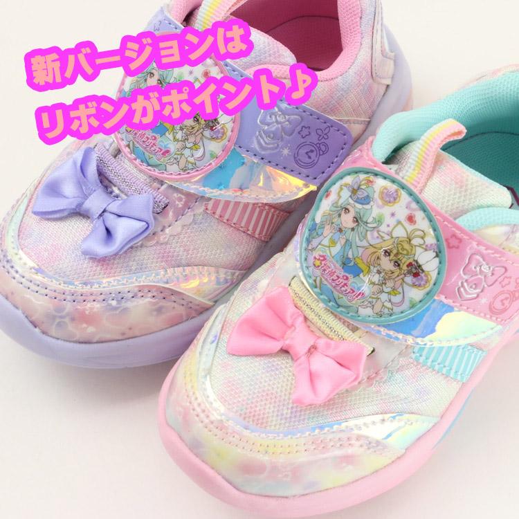 名探偵プリキュア！ 光る靴 スニーカー 女の子 キャラクター キッズ 振動で光る 15-19cm G 新作 2603  C | コマリヨー | 04
