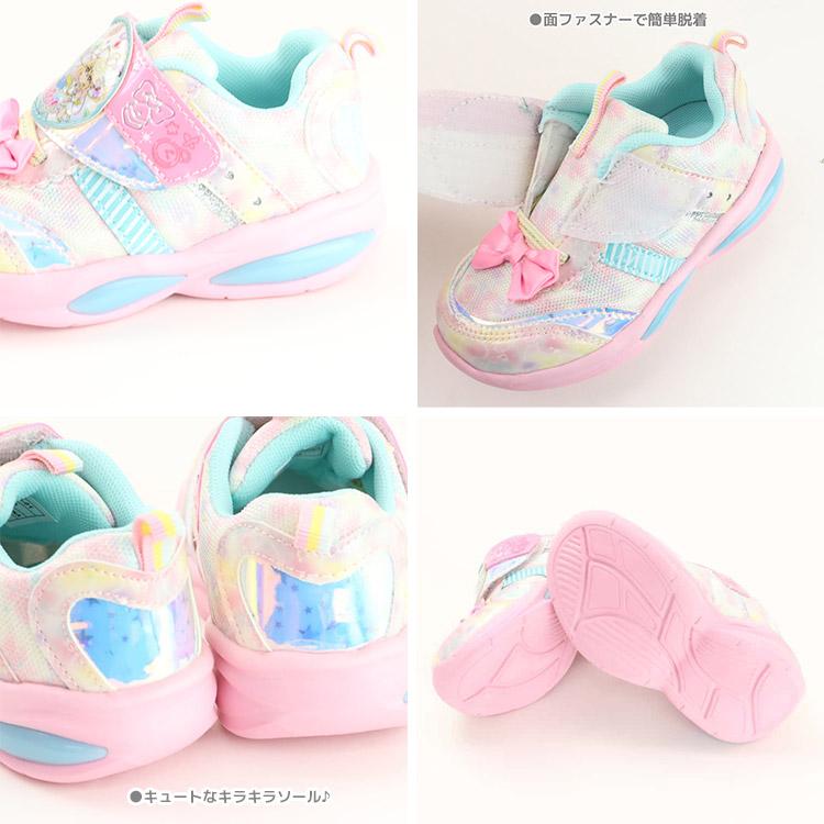 名探偵プリキュア！ 光る靴 スニーカー 女の子 キャラクター キッズ 振動で光る 15-19cm G 新作 2603  C | コマリヨー | 07