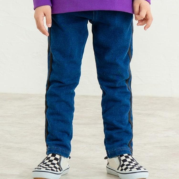 DILASH（ディラッシュ） 40％OFFセール デニム裏毛サイドラインパンツ