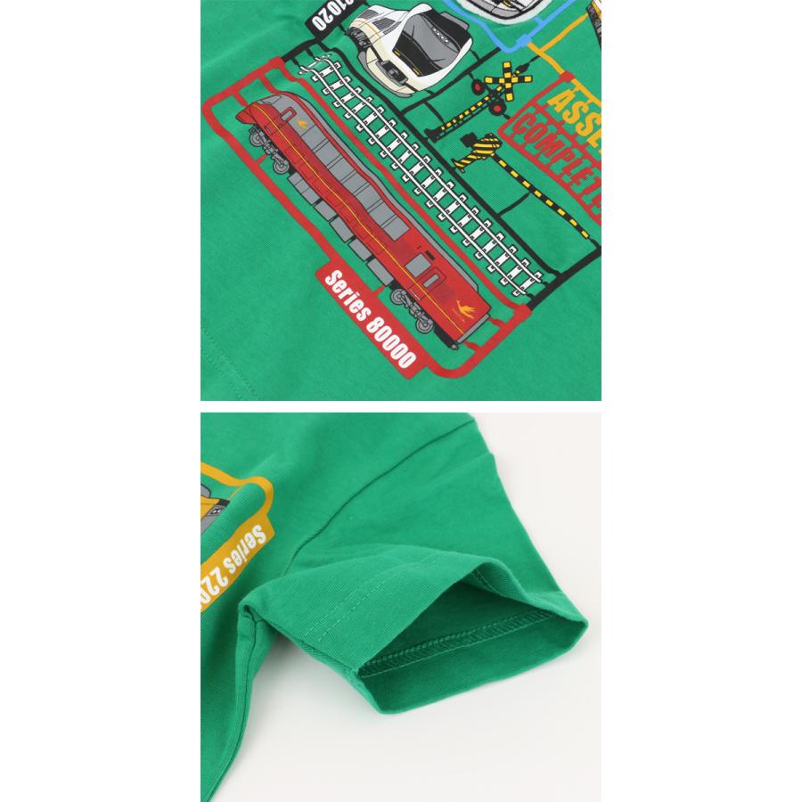 30%OFFセール 半袖Tシャツ 近鉄電車 男の子 ひのとり プラモデル風 アップリケ プリント キッズ 子供服 柄 Hungry Heart K 2102 C|kidstantan|03