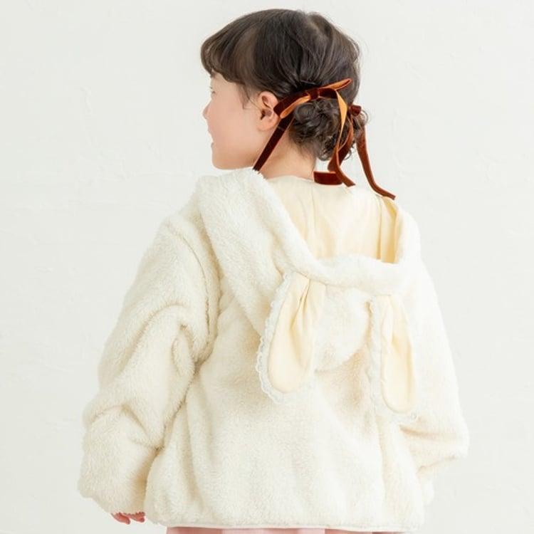 La Pafait♡リボンポケット♡白ボア付きパーカー