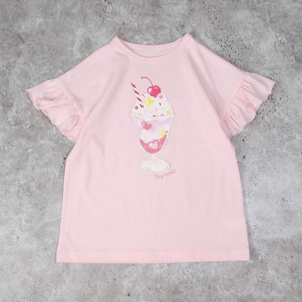 【美品】レア BABY ピンク 半袖カットソー la poche biscuit（ラポシェビスキュイ） 20％OFFセール 半袖Tシャツ