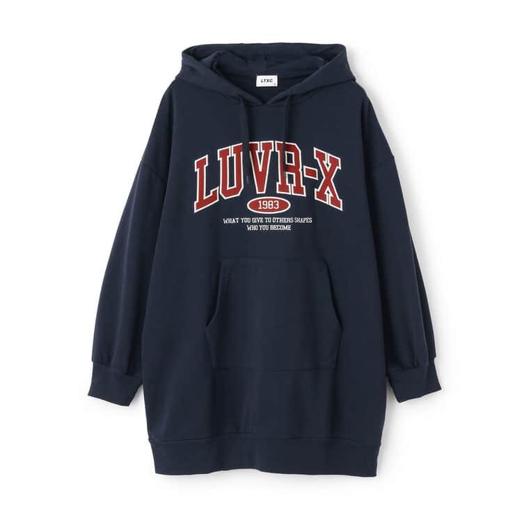 LOVETOXIC 10％OFFセールルーズパーカワンピース ラブトキシック 裏毛