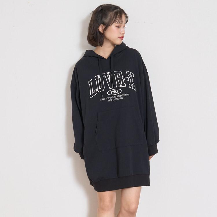 LOVETOXIC 10％OFFセールルーズパーカワンピース ラブトキシック 裏毛