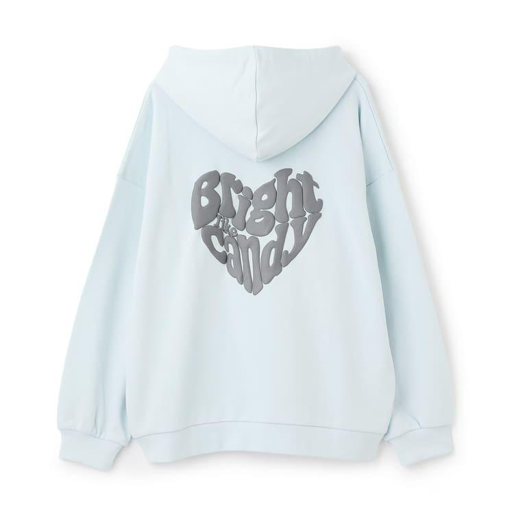 LOVETOXIC ハート発泡パーカー プルオーバー ラブトキシック 裏毛 ロゴ