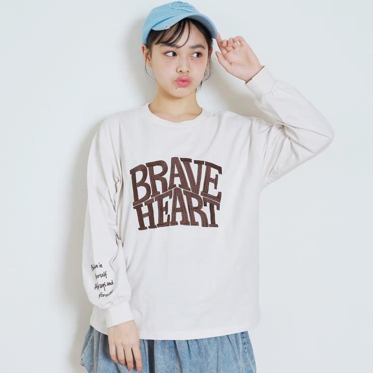 LOVETOXIC 長袖Tシャツ ビックロゴ 刺繍 ラブトキシック ロゴ 女の子