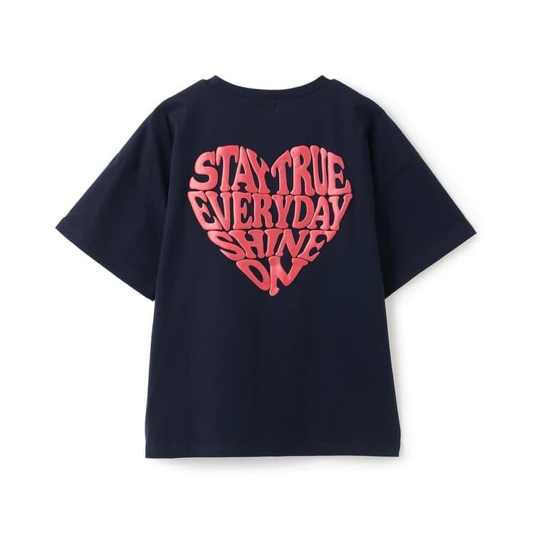 LOVETOXIC 送料込み 半袖Tシャツ 発泡バックハート ロゴ 綿100