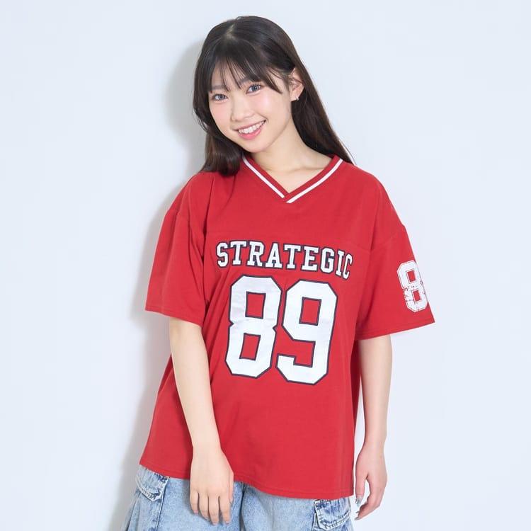 LOVETOXIC 半袖Tシャツ ナンバーアップリケ 綿100% ラブトキシック