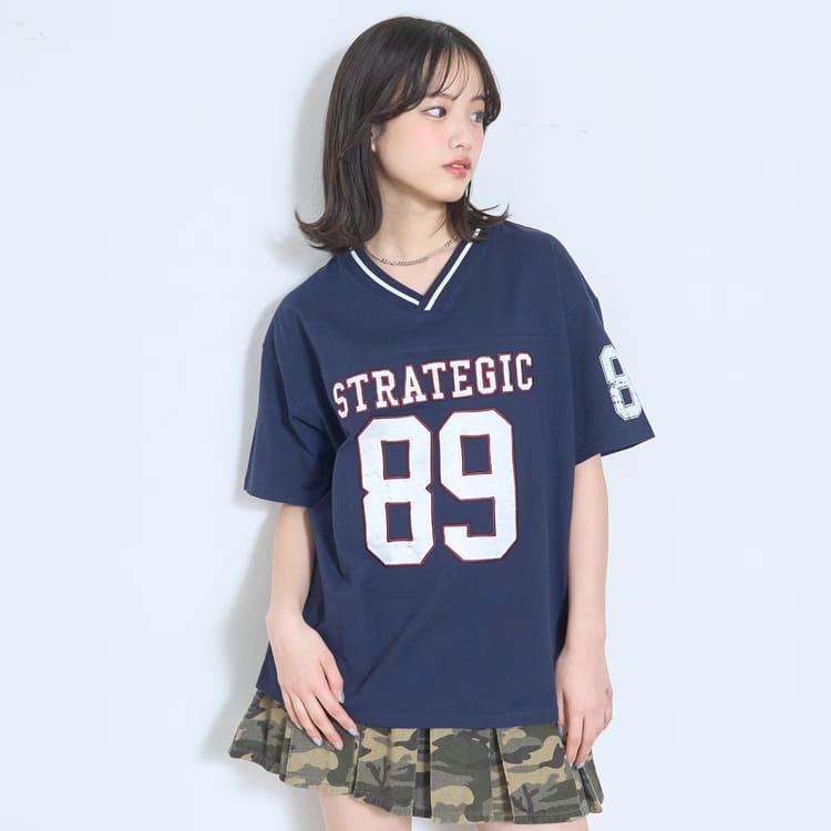 LOVETOXIC 半袖Tシャツ ナンバーアップリケ 綿100% ラブトキシック