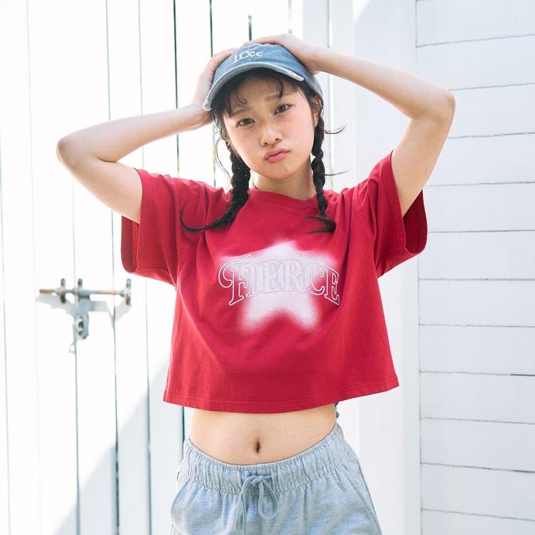 LOVETOXIC 30％OFFセール 半袖Tシャツ スターモチーフスプレー
