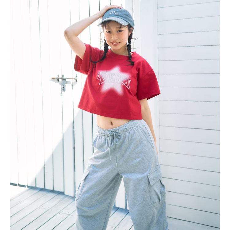 LOVETOXIC 30％OFFセール 半袖Tシャツ スターモチーフスプレー