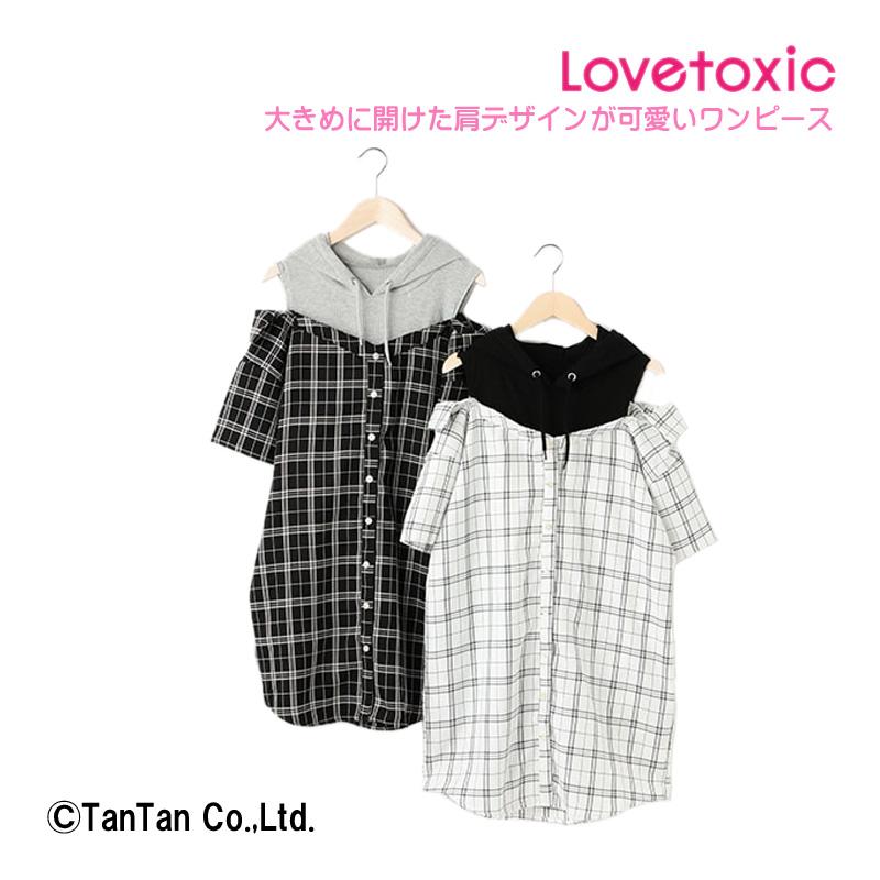 30%OFFセール LOVETOXIC ラブトキシック ワンピース 半袖 チェック柄 レイヤード風 パーカー 子供服 女の子 140 150 160 キッズ ジュニア G 新作 2302 C :ltx-8331320:子供服・ベビー服通販タンタン 通販 ラブトシキック トップス 冬用 150