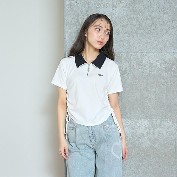 LOVETOXIC 10％OFFセール ラブトキシック 半袖Tシャツ ハーフジップ