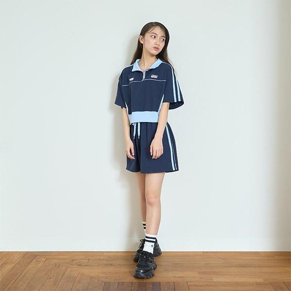 まりりん☆新品 ラブトキシック☆接触冷感ハ－フジップセットアップ 150 セール】【LTXC】【接触冷感/ひんやり】ハーフジップセットアップ
