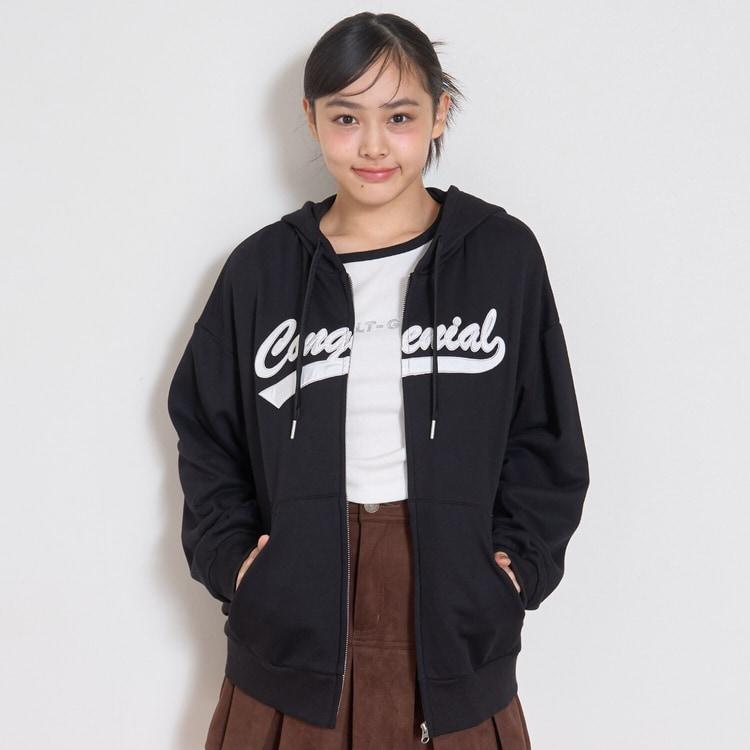 LOVETOXIC 30％OFFセールジップアップパーカ アップリケ ルーズ