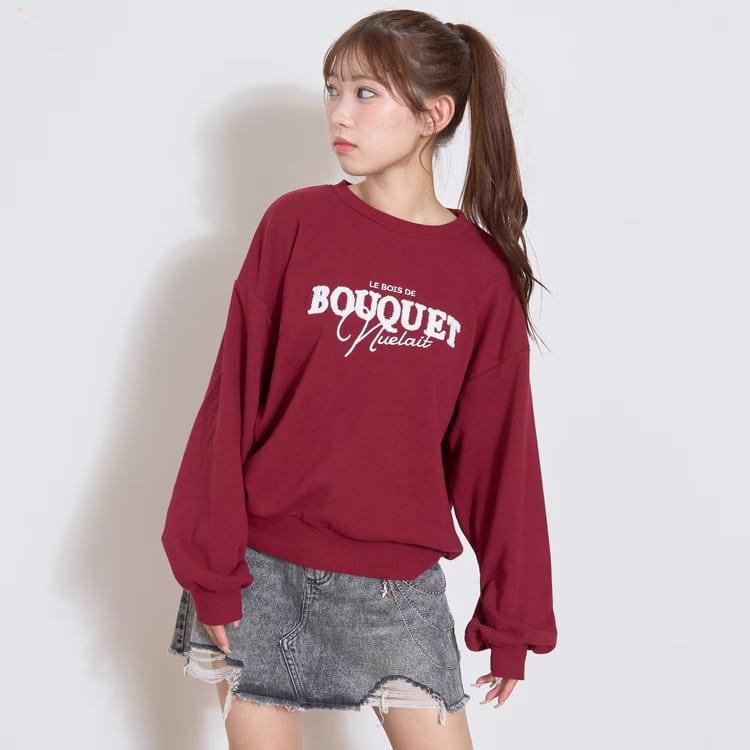 LOVETOXIC 爆買 ロゴ刺しゅうベーシックスウェット トレーナー