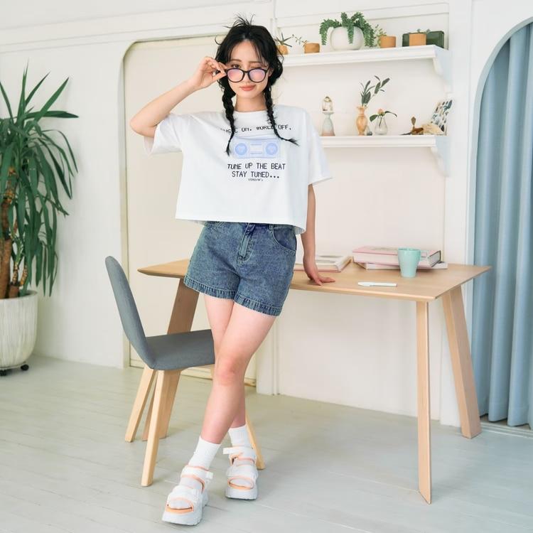 LOVETOXIC ラブトキシック ショートパンツ エンボスロゴ 140-160cm
