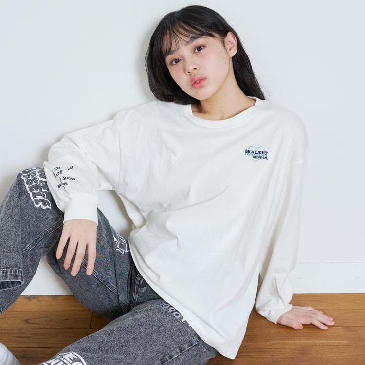LOVETOXIC 長袖Tシャツ バックロゴ 綿100％ ラブトキシック ロゴ