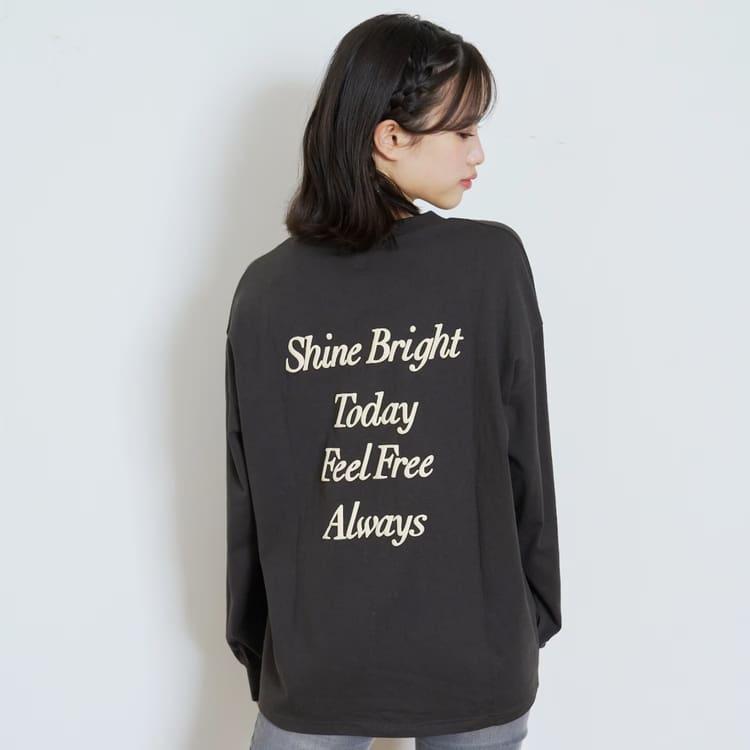 LOVETOXIC 長袖Tシャツ バックロゴ 綿100％ ラブトキシック ロゴ