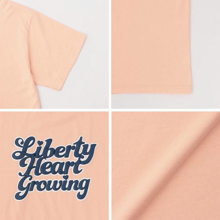 LOVETOXIC ラブトキシック 半袖Tシャツ ルーズ プックリバックロゴ 綿