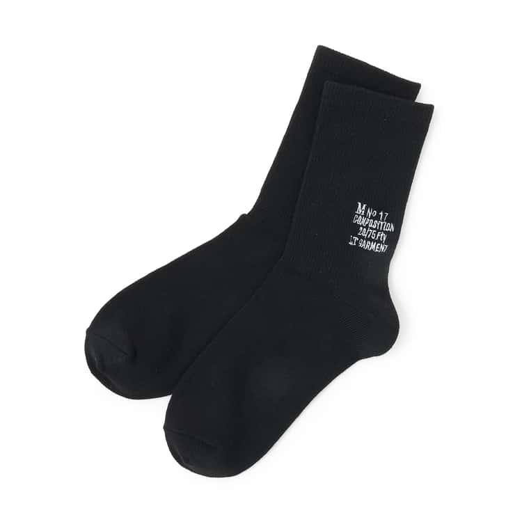 LOVETOXIC クルーソックス バックロゴ 靴下 ワンポイント ロゴ