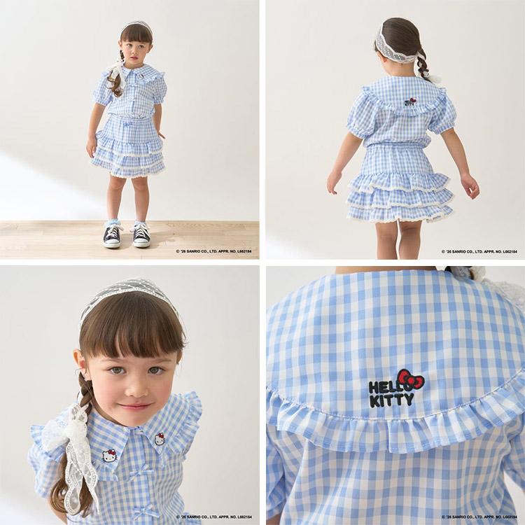 【2点セット】箱付き Dior リボン Tシャツ 女の子 キッズ サイズ8、10 おそろい】リボン柄ドッキング長袖Tシャツ 女の子 150cm[品番
