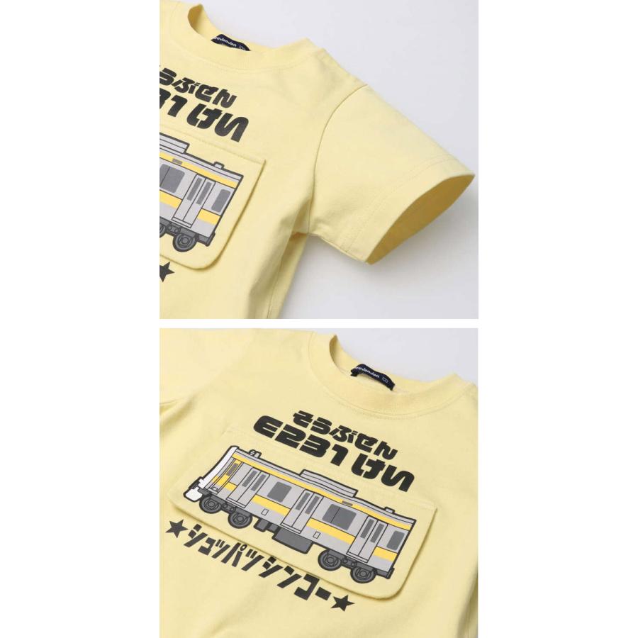 10％OFF Tシャツ 半袖 在来線 電車 キッズ JR 山手線 総武線 踏切 男の子 女の子 90-130cm moujonjon ムージョンジョン K 2302 43｜kidstantan｜02