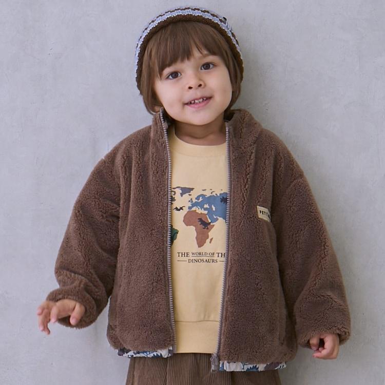 petit main ボアブルゾン リバーシブル はっ水加工 プティマイン