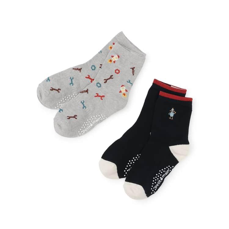 petit main 10％OFFセールソックス2Pセット プティマイン 靴下 男の子