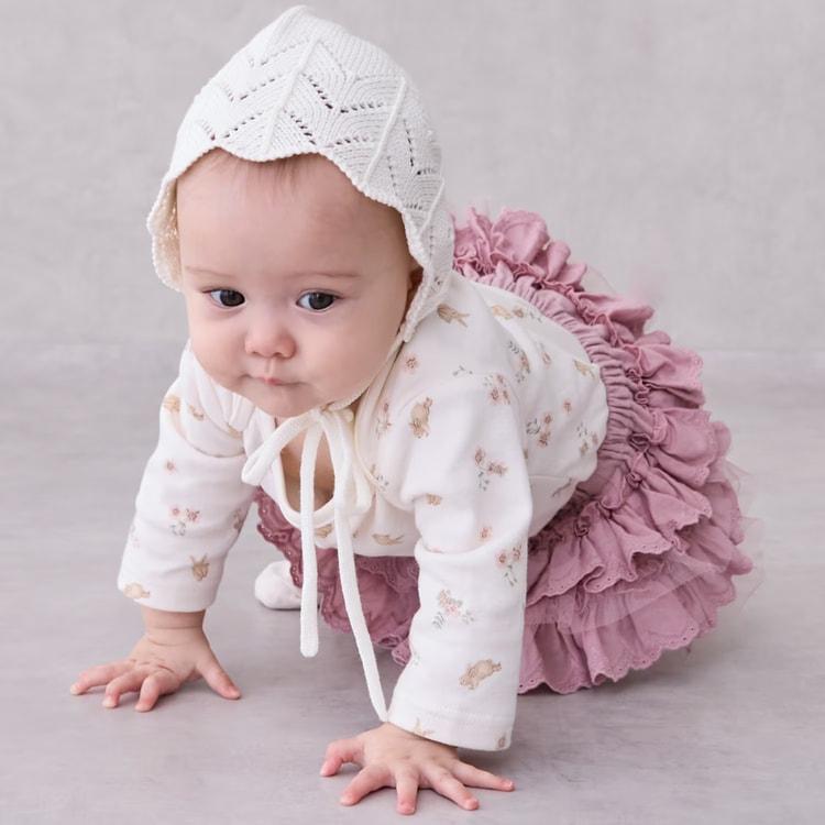 petit main 30％OFFセール長袖ロンパース ワンポイント 総柄 プチプラ