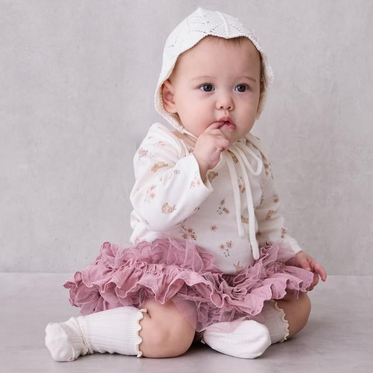 petit main 30％OFFセール長袖ロンパース ワンポイント 総柄 プチプラ