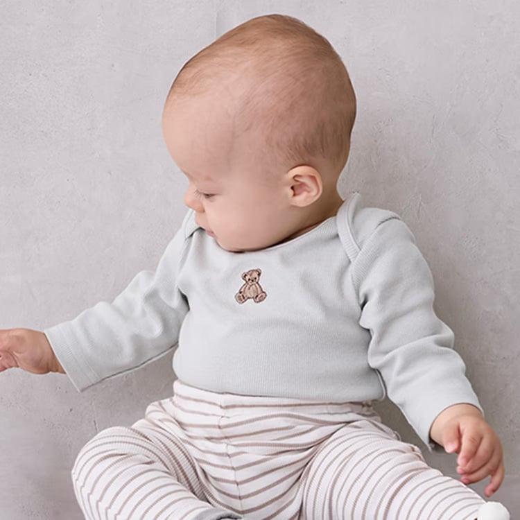 petit main 30％OFFセール長袖ロンパース ワンポイント 総柄 プチプラ