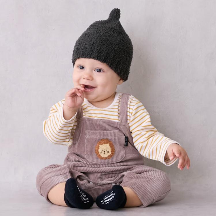 【ミニピン トイマン】vivantカバーオール petit main アニマルサロペ風カバーオール プティマイン ベビー 70