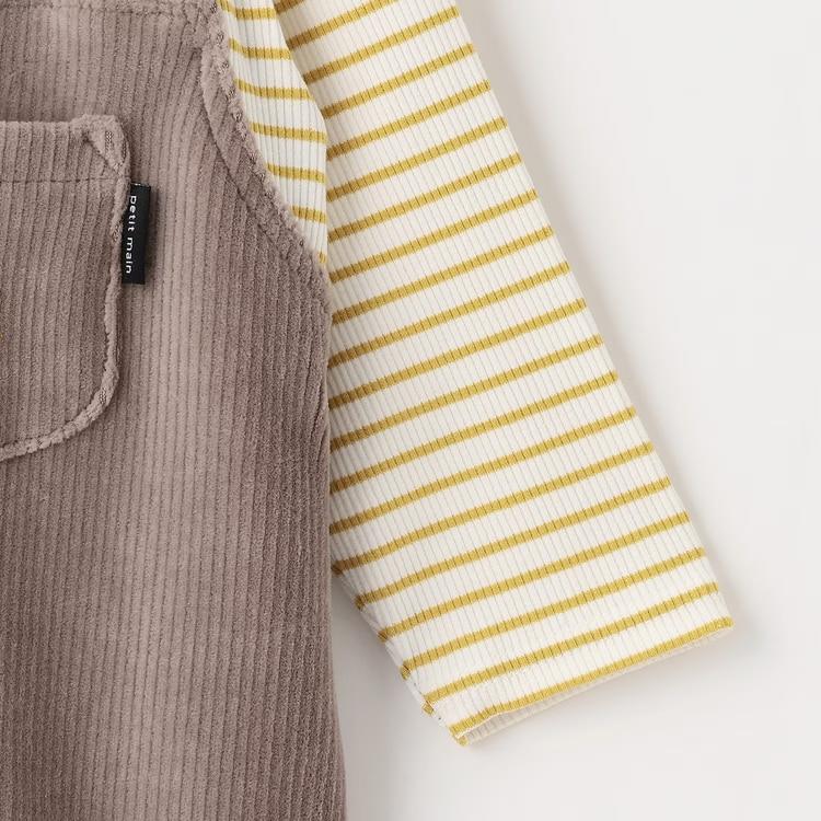 petit main アニマルサロペ風カバーオール プティマイン ベビー 70