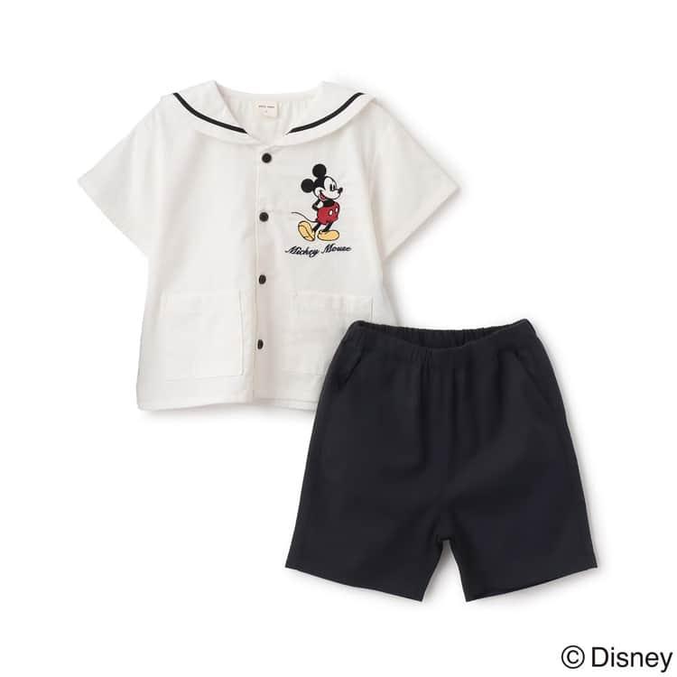 PEARLYGATES×DISNEY MICKEY コラボ セットアップ　メンズ petit main Disney セーラーセットアップ 上下セット プティマイン