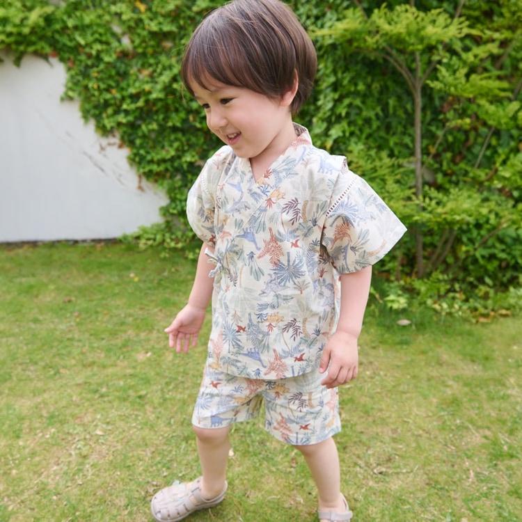 petit main プティマイン 甚平 男の子 じんべい 上下セット キッズ