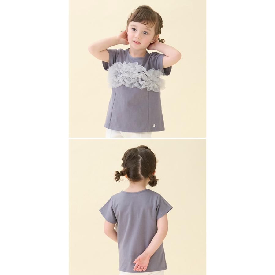 petit main 10％OFFセール プティマイン 半袖Tシャツ 女の子 チュール