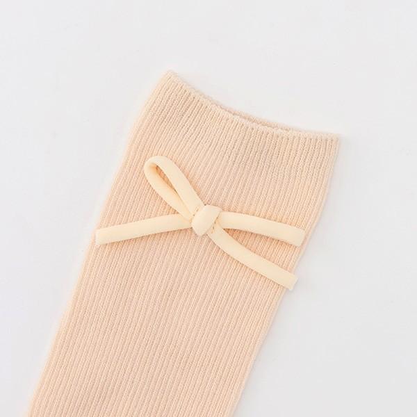 petit main 10％OFFセール プティマイン リボンハイソックス 立体