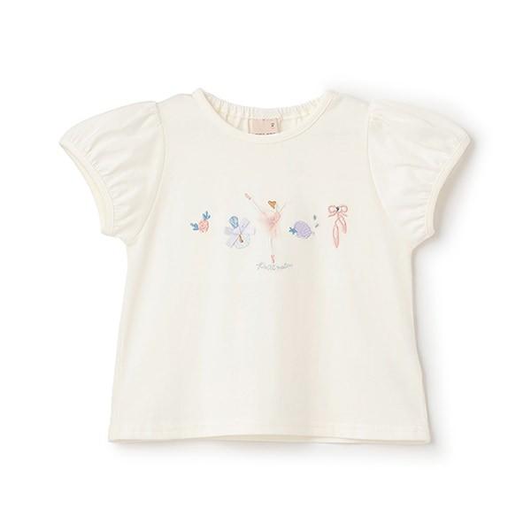 petit main 10％OFFセール バレエモチーフ半袖Tシャツ プティマイン