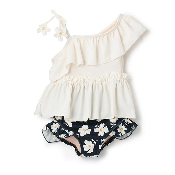 petit main 爆買 20％OFFセール プティマイン ワンショルダータンキニ